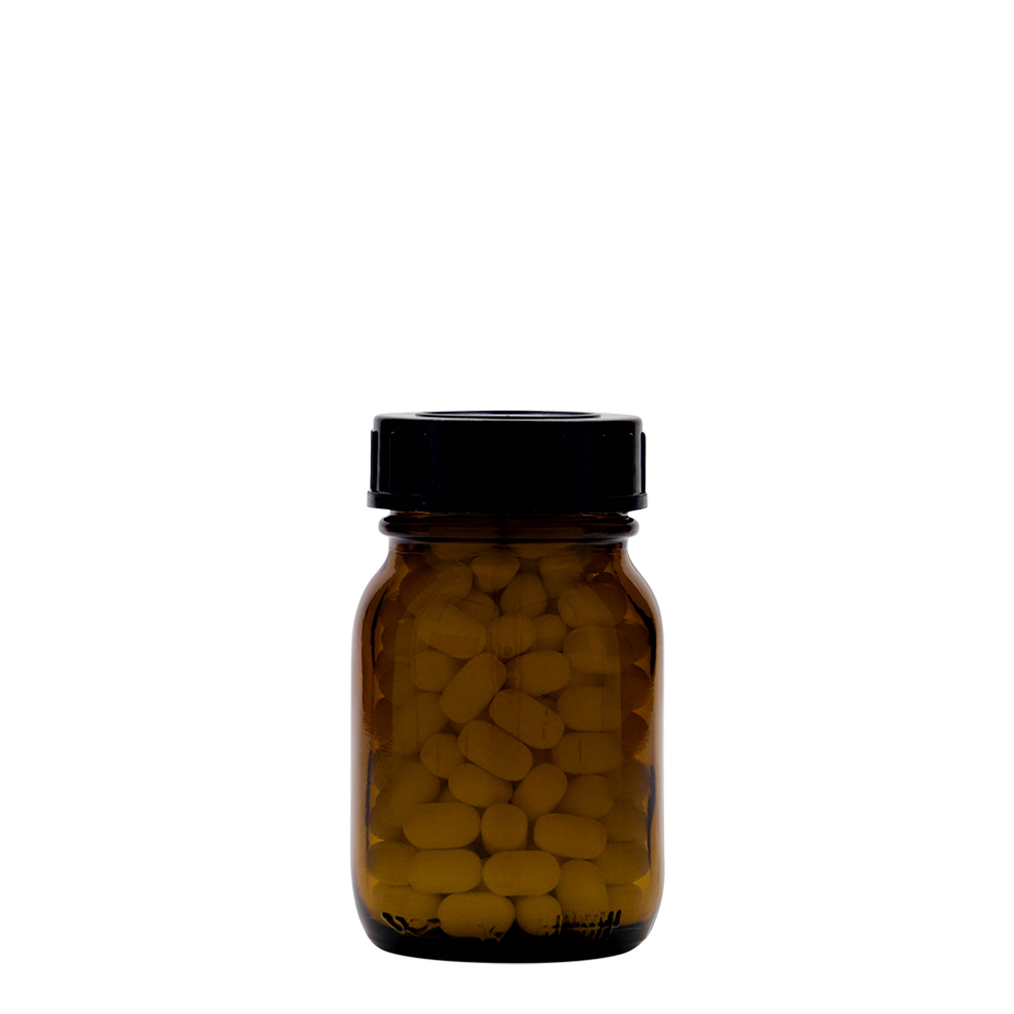 75 ml steklenica z širokim vratom, rjava, odprtina: DIN 40