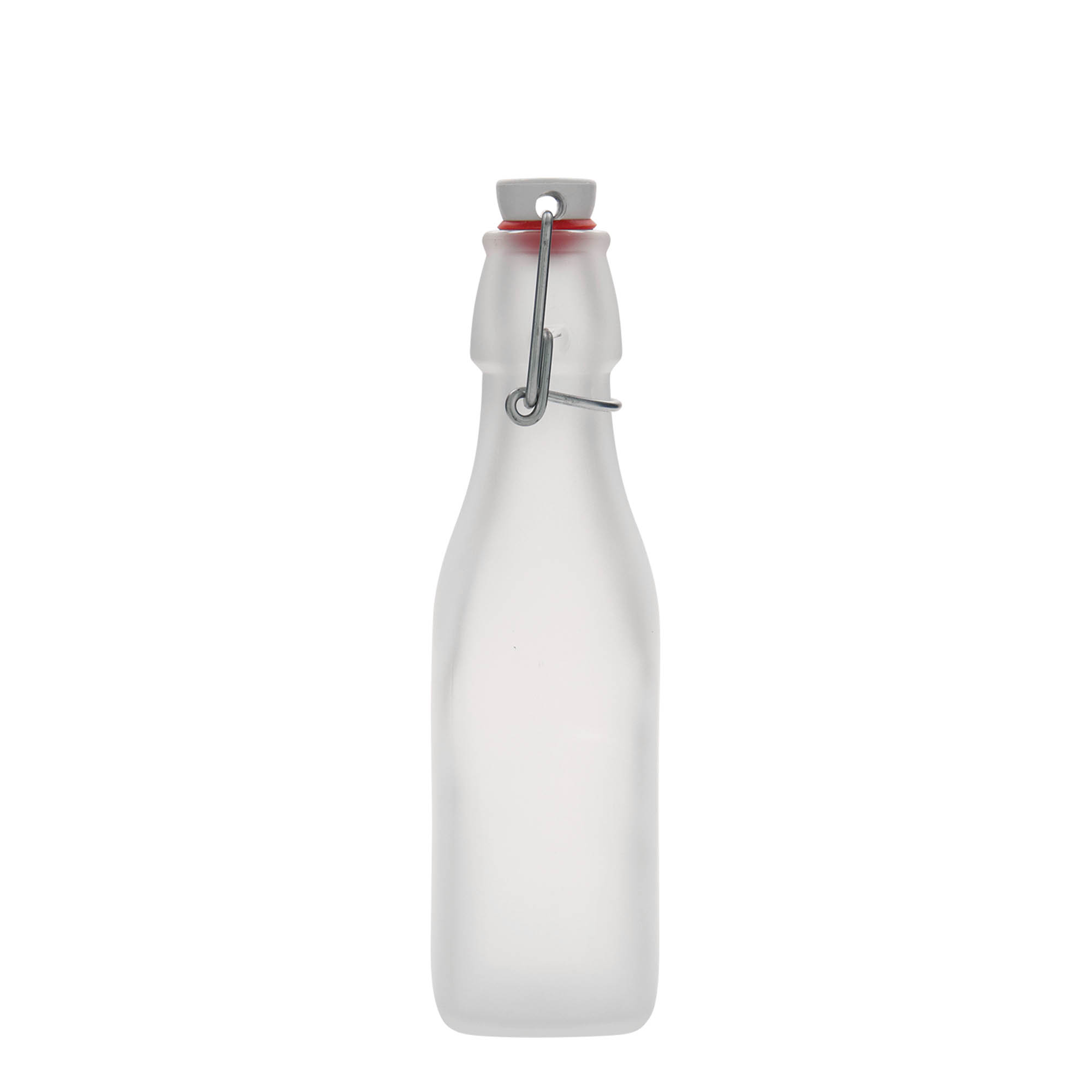250 ml steklenica 'Swing, kvadratna, bela, odprtina: vzmetni zamašek