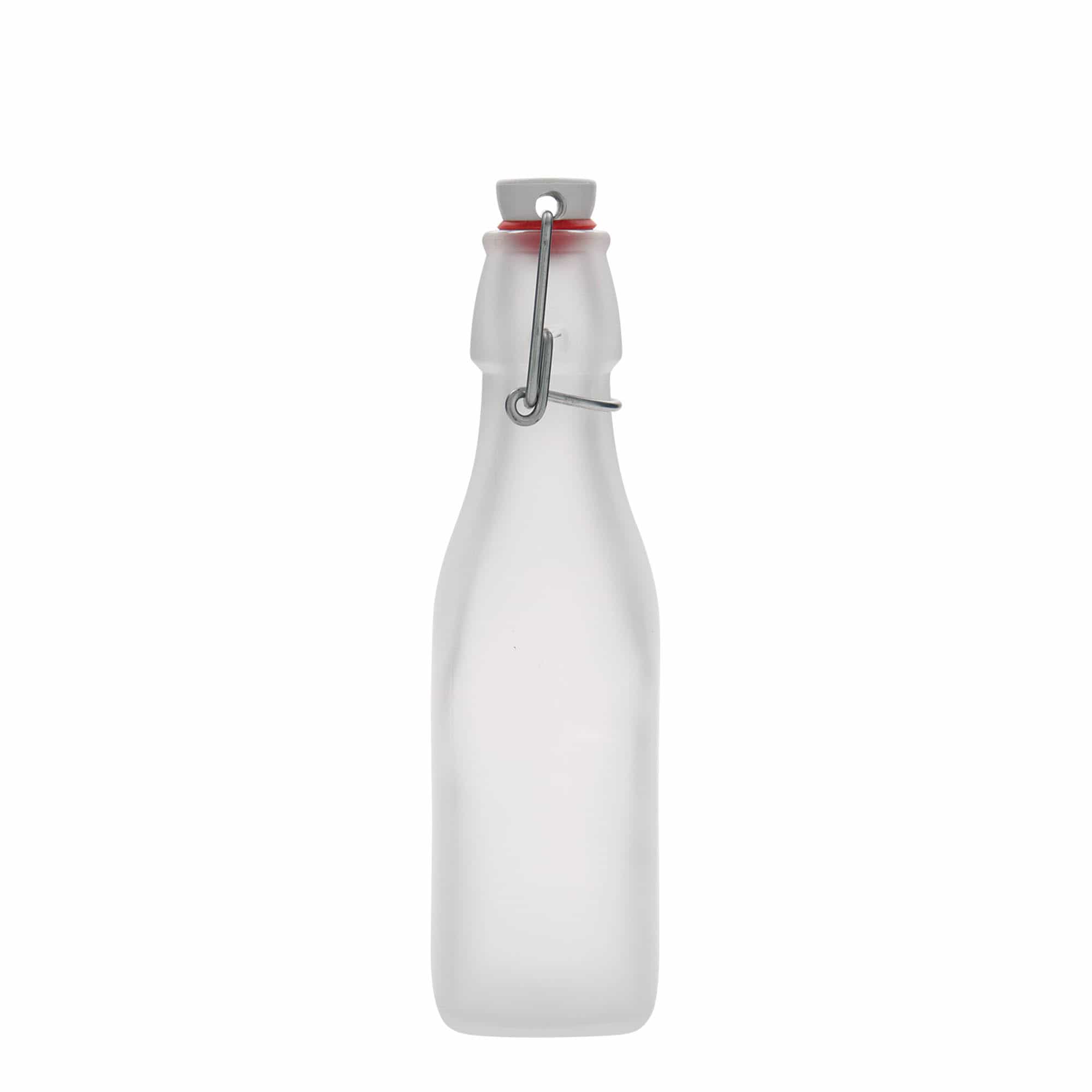 250 ml steklenica 'Swing, kvadratna, bela, odprtina: vzmetni zamašek