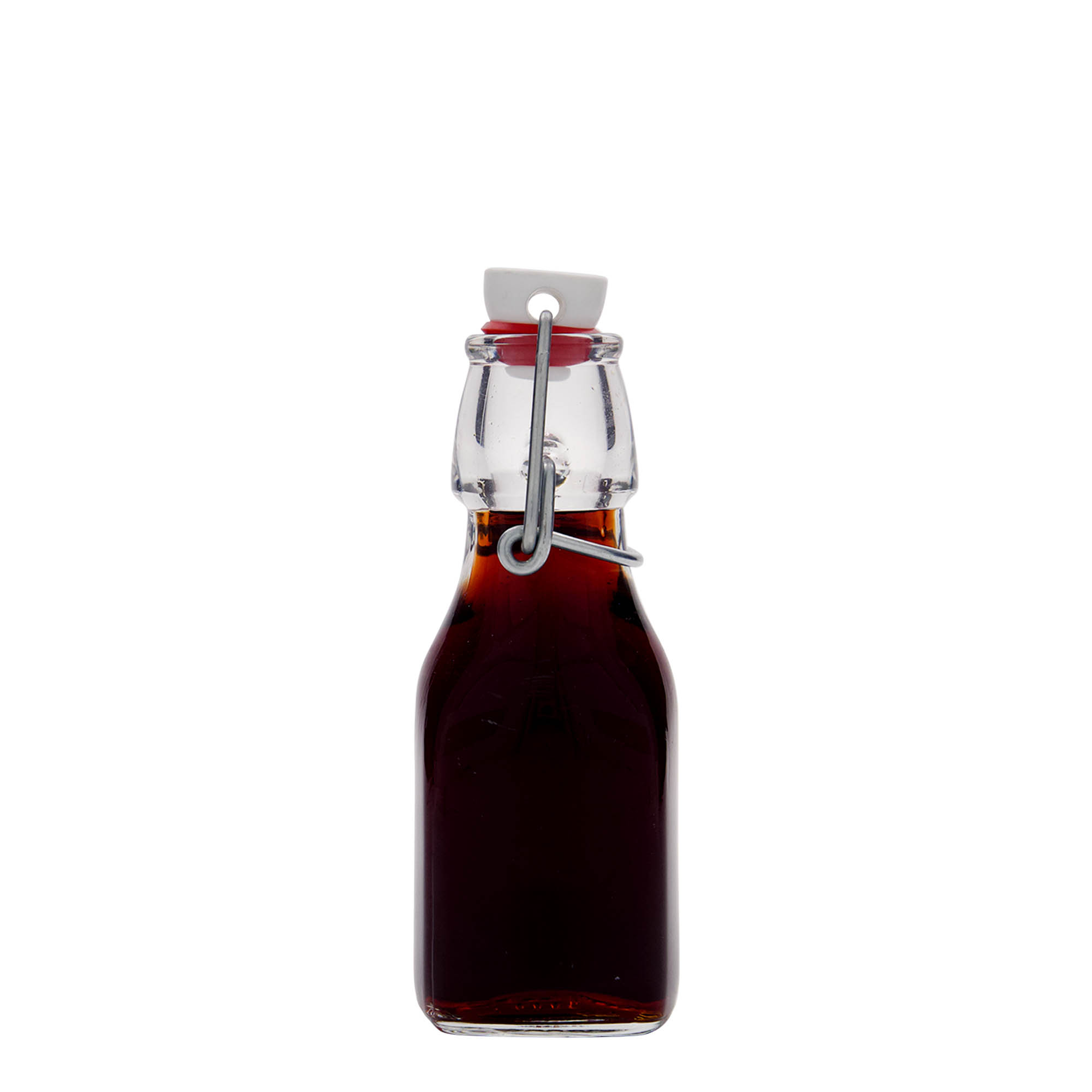 125 ml steklenica 'Swing', kvadratna, odprtina: zaponka
