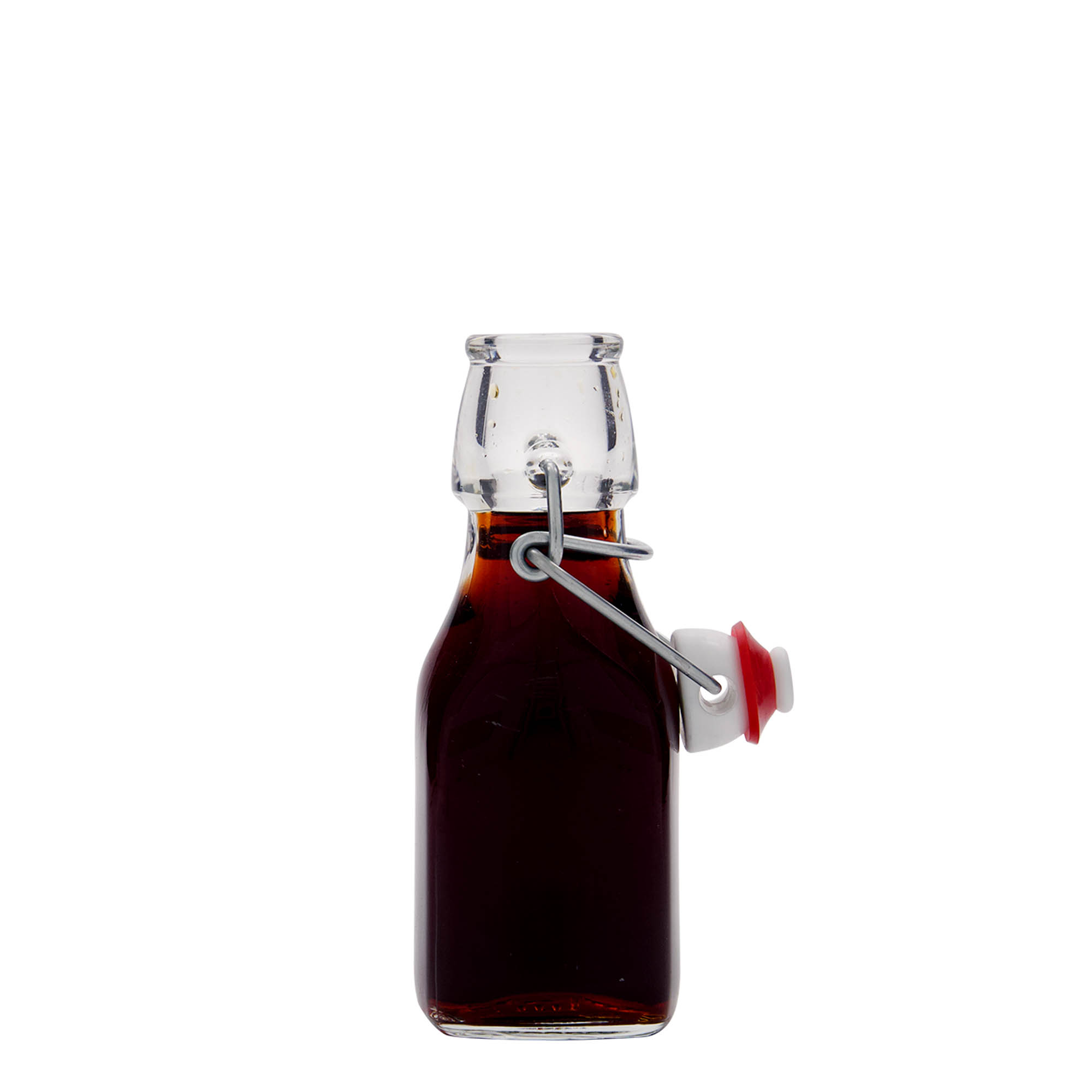 125 ml steklenica 'Swing', kvadratna, odprtina: zaponka