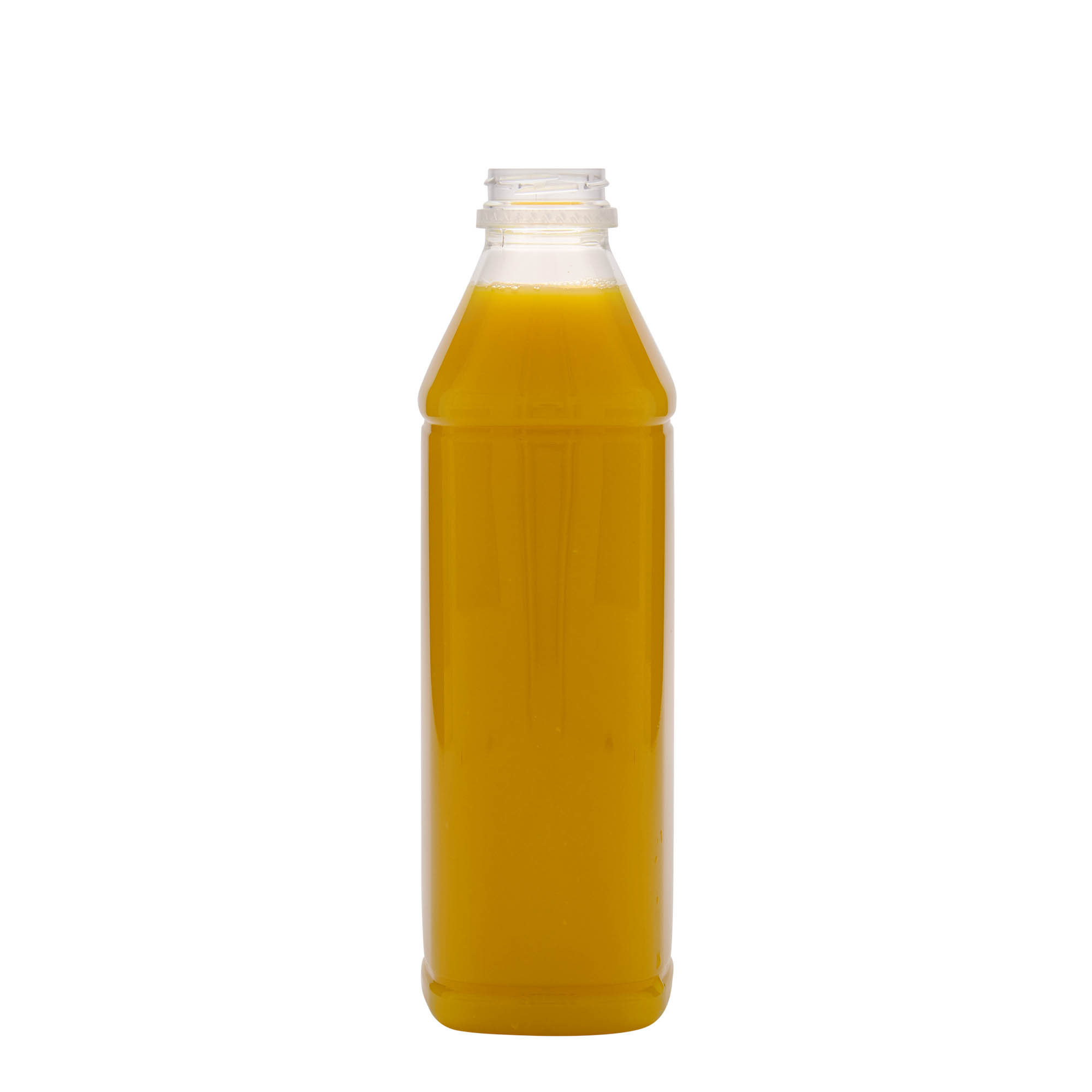 1.000 ml PET-flaska 'Milk and Juice Carré', kvadratna, plastika, odprtina: 38 mm