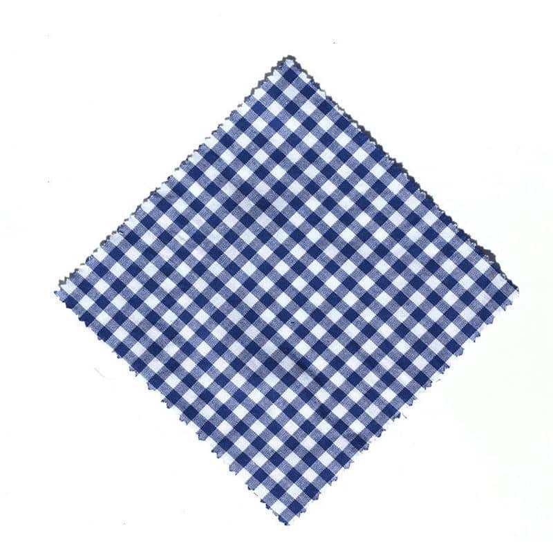 Prtiček iz tkanine karirast 12×12, kvadratni, tekstil, temno modra, ustje: TO38–TO53 Prtiček iz tkanine karirast 12×12, kvadratni, tekstil, temno modra, ustje: TO38–TO53