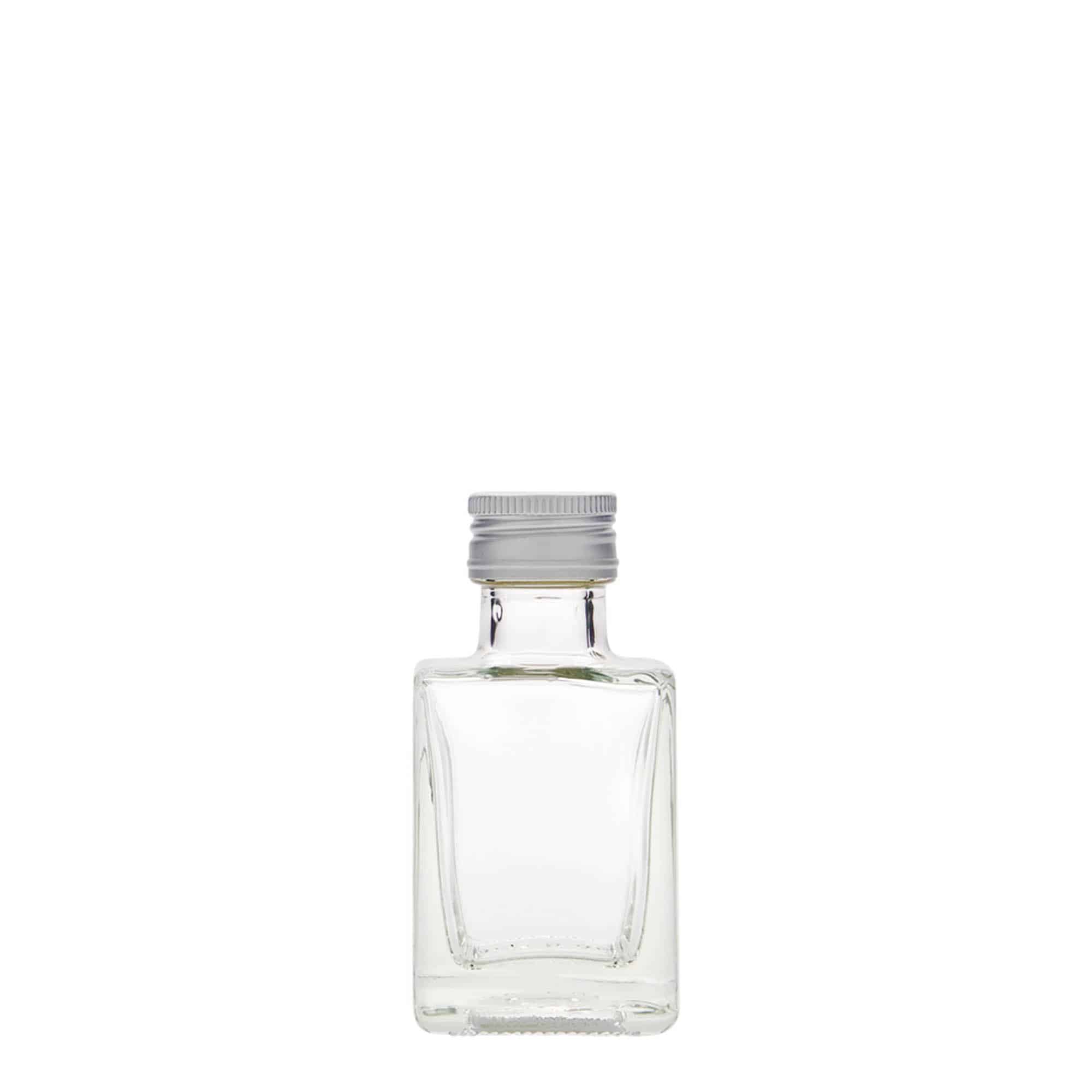 50 ml steklena steklenica »Cube«, kvadratna, ustje: PP 24