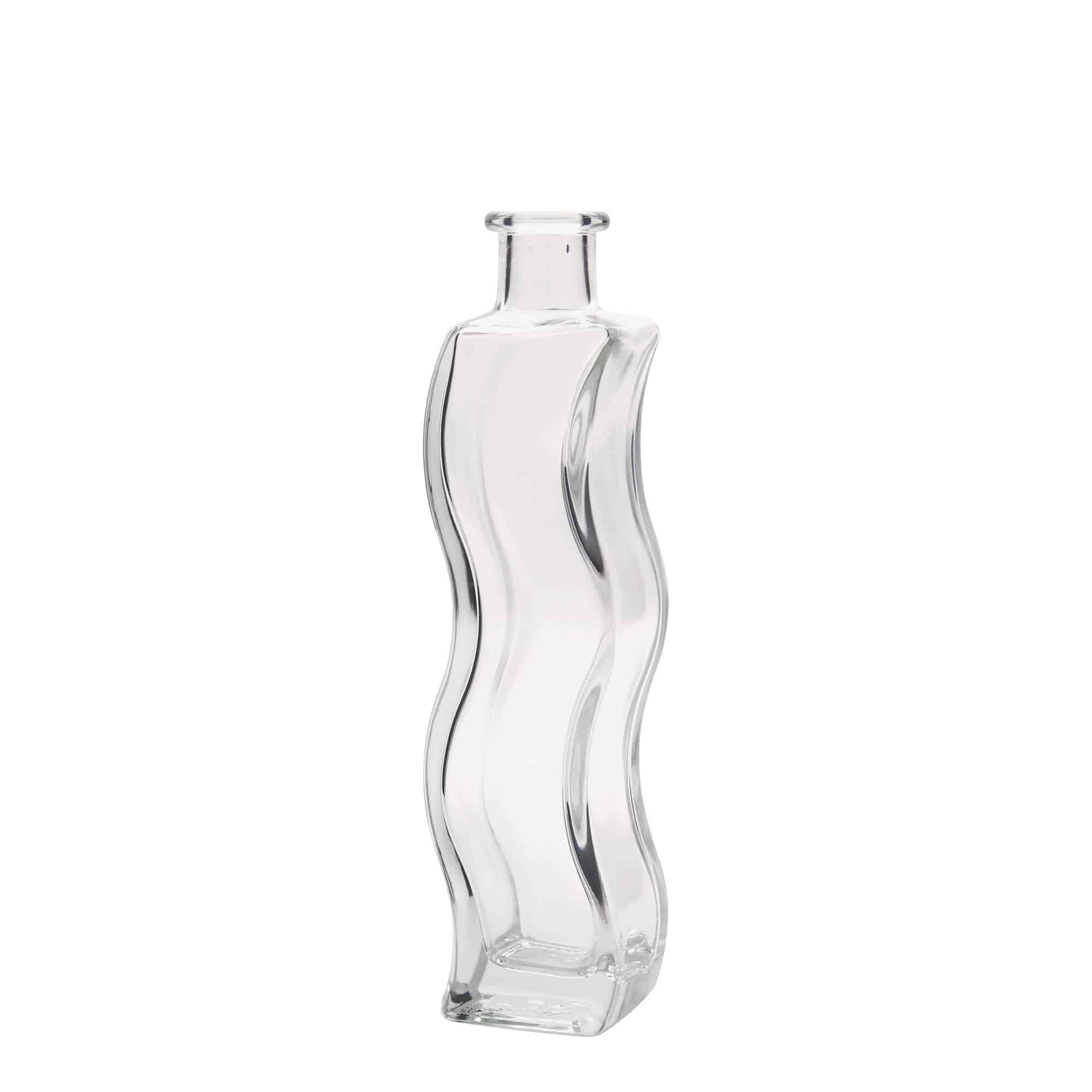 200 ml steklena steklenica »Val«, kvadratna, ustje: pluta