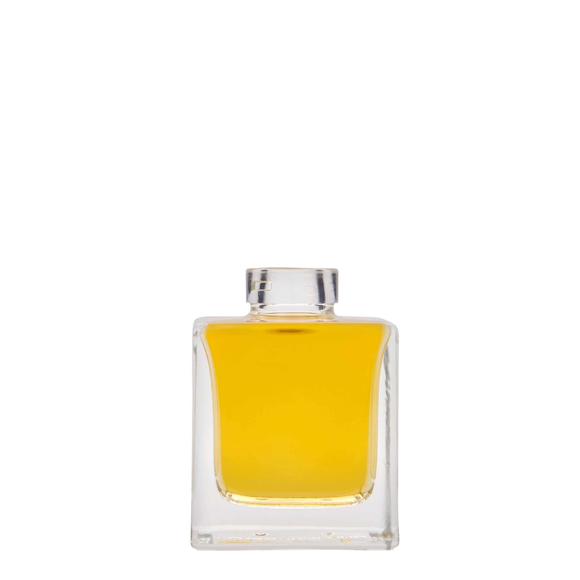 100 ml steklena steklenica »Cube«, kvadratna, ustje: pluta