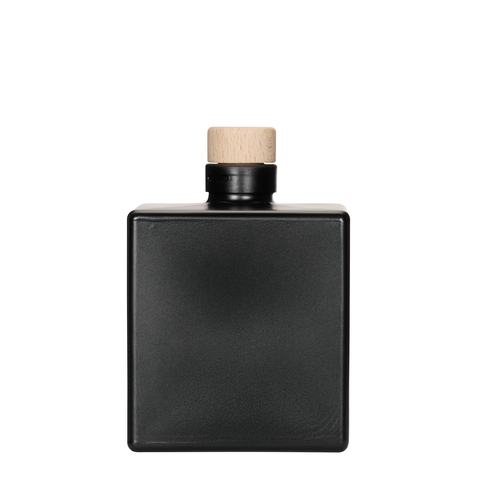 500 ml steklenica 'Cube', kvadratna, črna, odprtina: pluta 500 ml steklenica 'Cube', kvadratna, črna, odprtina: pluta