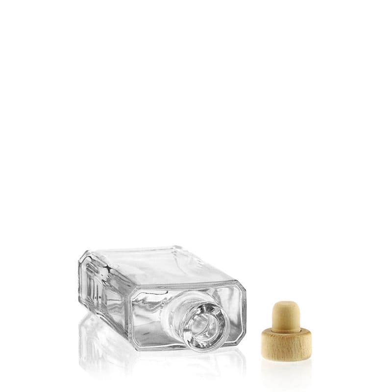200 ml steklena steklenica »Shiny«, pravokotna, ustje: pluta