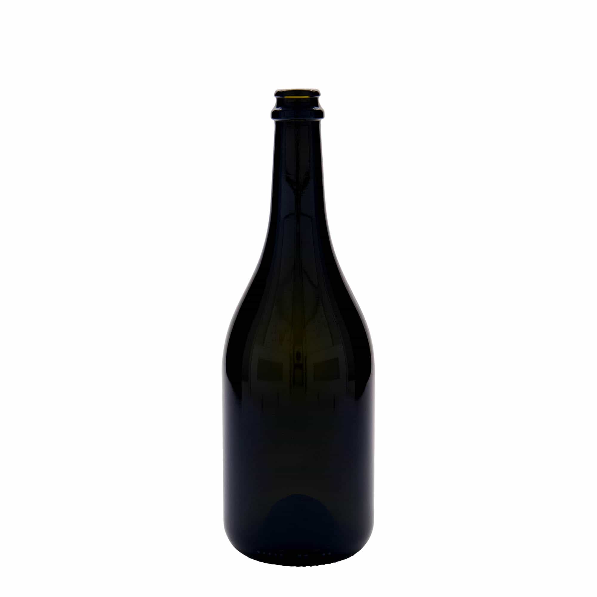 750 ml steklenica za pivo »Horta«, steklo, antično zelena, ustje: kronski zamašek