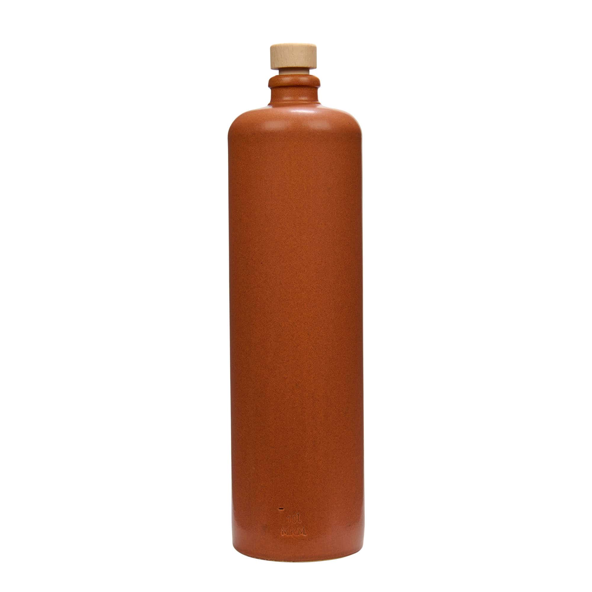 1000 ml lončeni vrč, lončevina, rjavo-rdeča, motiv: pluta
