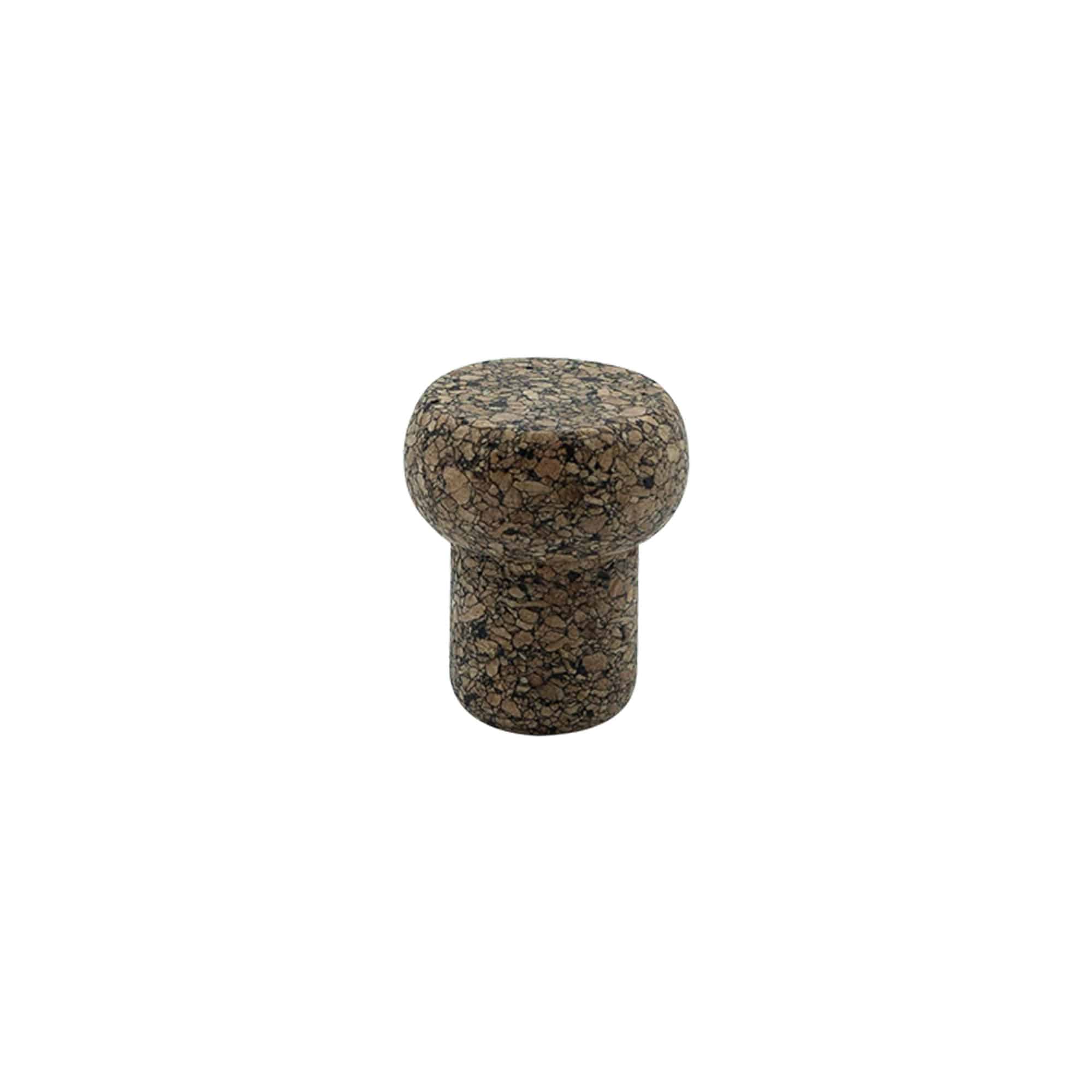Ročajni zamašek 'Barrel' 19,5 mm, Corkcoal, za ustje: pluta