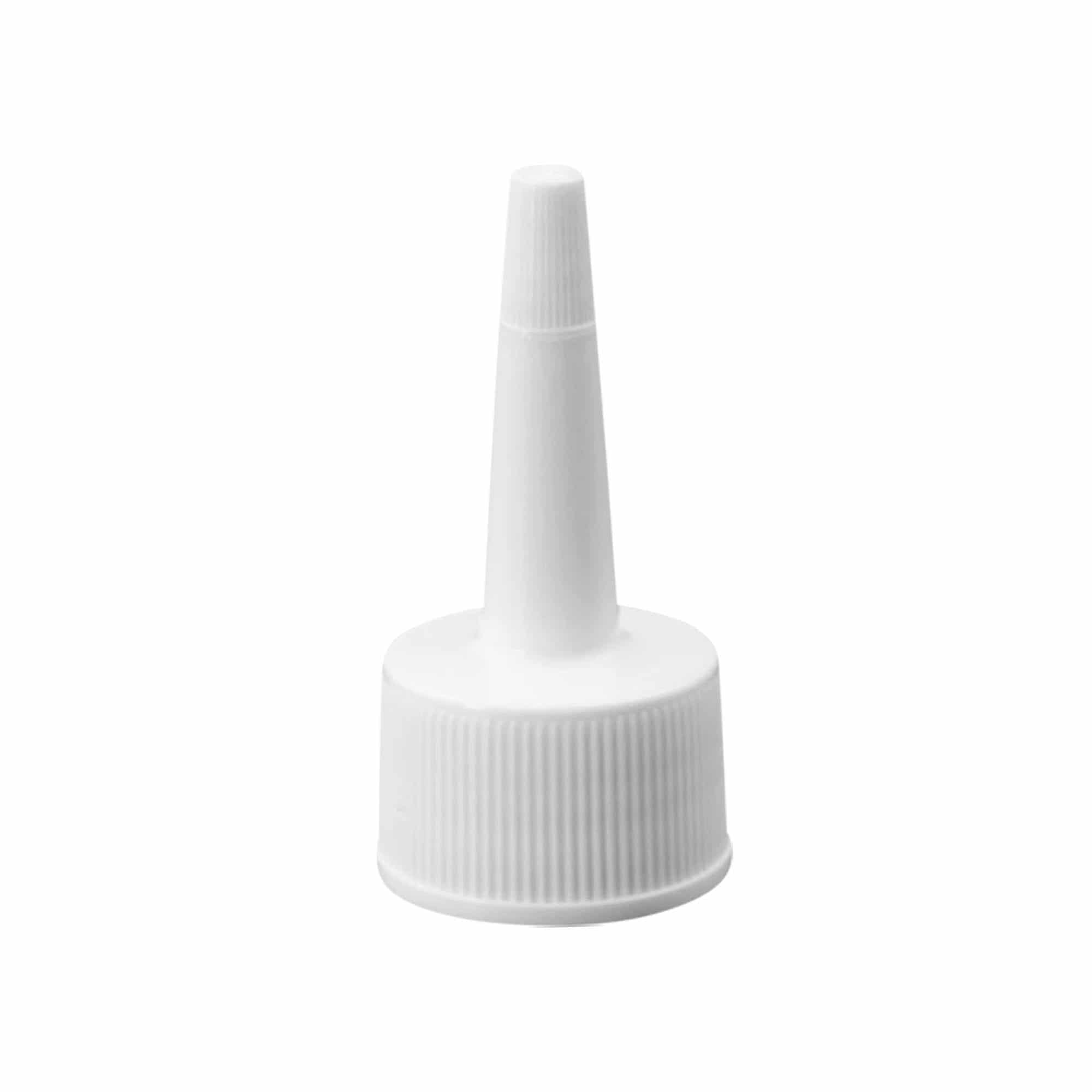 Zavrtni zamašek z aplikatorjem, PP-plastika, bel, za odprtino: 24/410