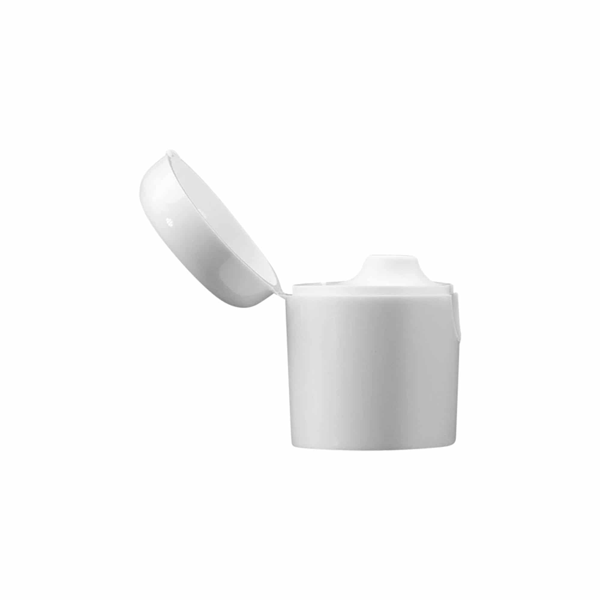 Vijak pokrov z zložljivim tečajem za 'Indy', plastika, bela