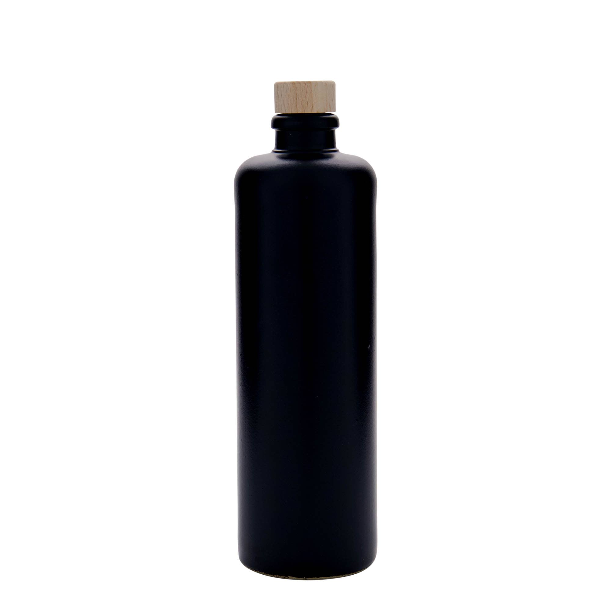 500 ml glineni vrč, kamenina, črn, odprtina: pluta