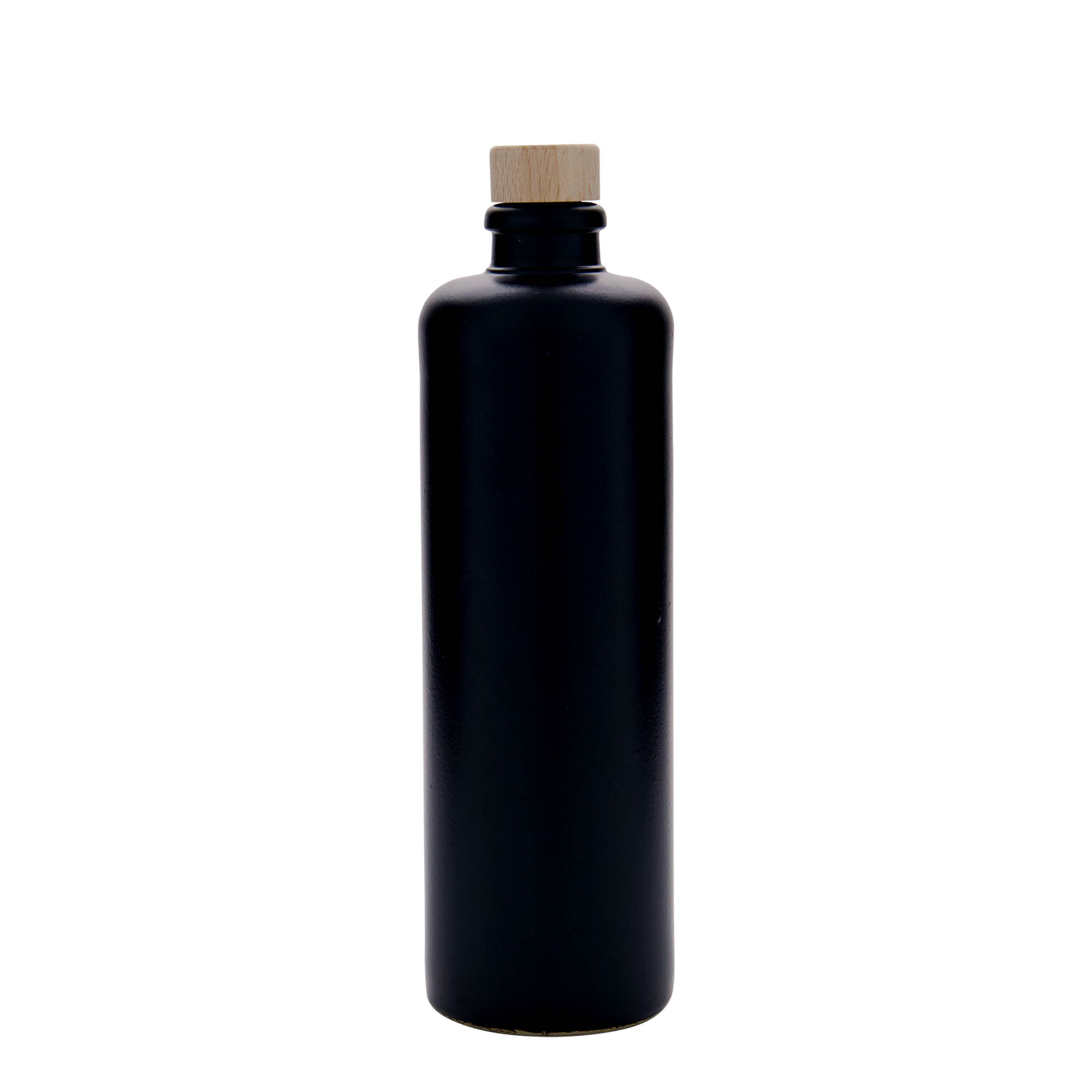 500 ml glineni vrč, kamenina, črn, odprtina: pluta